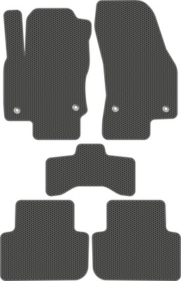 Комплект ковриков для авто Alicosta 2397_1_сер для Volkswagen Tiguan II SUV/AD1 2021 (EVA соты, серый) - 