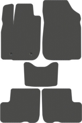 Комплект ковриков для авто Alicosta 0615_1_сер для Лада Ларгус I универсал 7мест/R90 2012-2021 (EVA соты, серый) - 