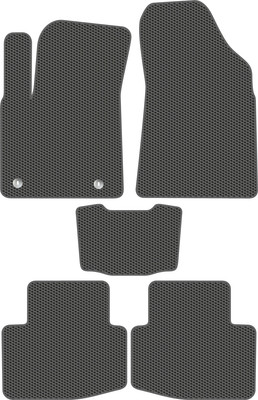 Комплект ковриков для авто Alicosta 2417_1_сер для MG 5 I седан 2023-н.в. (EVA соты, серый) - 