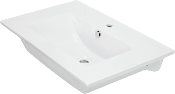 Купить Тумба с умывальником Mixline Байкал 75 550385 + Luxe Quadro 75 / QDR75SLWB01 в Минске