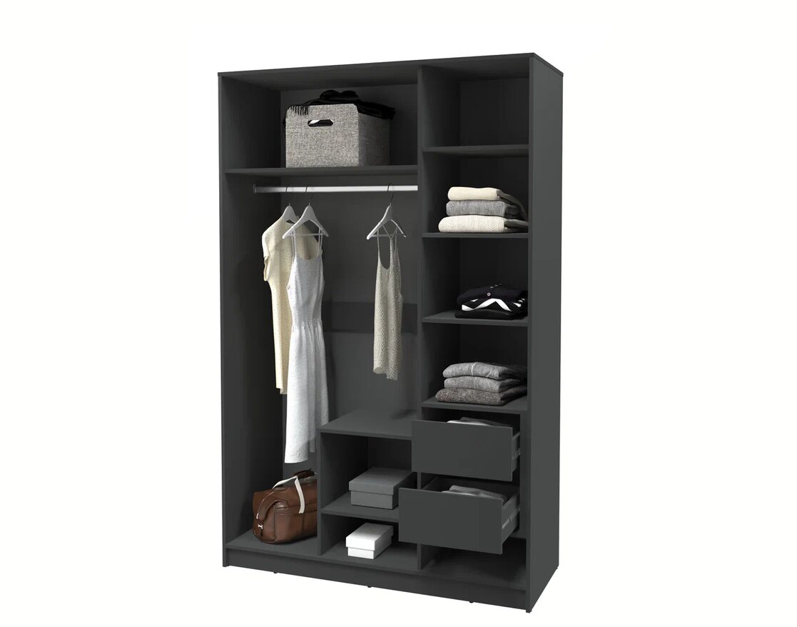 Шкаф Interline Концепт КТ-Ш3 (дуб серый/антрацит) — фото 3