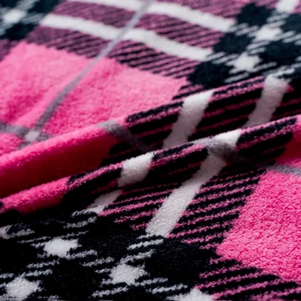 Плед PAVLine FREEDom Клетка Black Pink 150x200