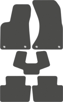 Комплект ковриков для авто Alicosta 1101_1_сер для Porsche Macan SUV/95B 2013-н.в. (EVA соты, серый) - 