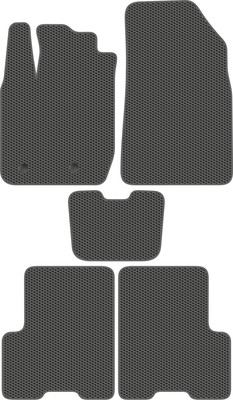 Комплект ковриков для авто Alicosta 1107_1_сер для Renault Arkana SUV 2018-н.в. (EVA соты, серый) - 