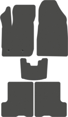 Комплект ковриков для авто Alicosta 2459_1_сер для Renault Duster II SUV/HM 2020-н.в. (EVA соты, серый) - 