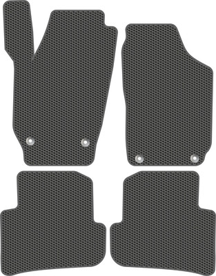 Комплект ковриков для авто Alicosta 1192_1_сер для Skoda Fabia II 2007-2015 (EVA соты, серый) - 