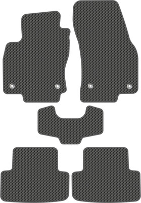 Комплект ковриков для авто Alicosta 1548_1_сер для Skoda Karoq SUV/NU7 2017-н.в. (EVA соты, серый) - 