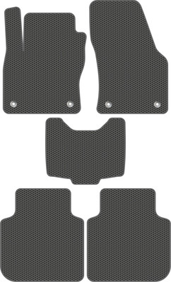 Комплект ковриков для авто Alicosta 1198_1_сер для Skoda Kodiaq I SUV 2016-н.в. (EVA соты, серый) - 