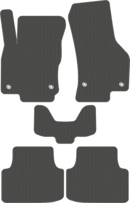 Комплект ковриков для авто Alicosta 2474_1_сер для Skoda Octavia IV лифтбек/A8 2019-н.в. (EVA соты, серый) - 