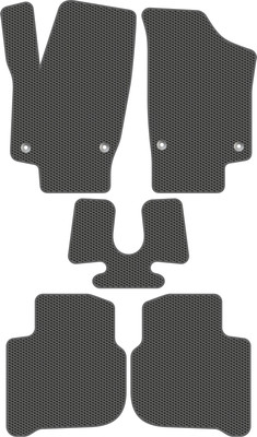 Комплект ковриков для авто Alicosta 1208_1_сер для Skoda Rapid I лифтбек/NH3 2012-2019 (EVA соты, серый) - 