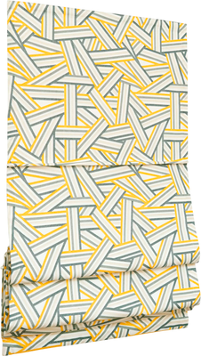 Римская штора Delfa Макси Digital Printed Sedef СШД-02М 562/002 (130x180, желтый/серый) -