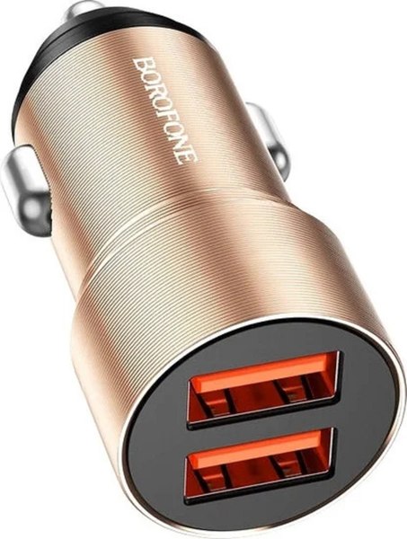 Зарядное устройство автомобильное Borofone BZ19B 36W двойной порт QC3.0 Type-C (золото)