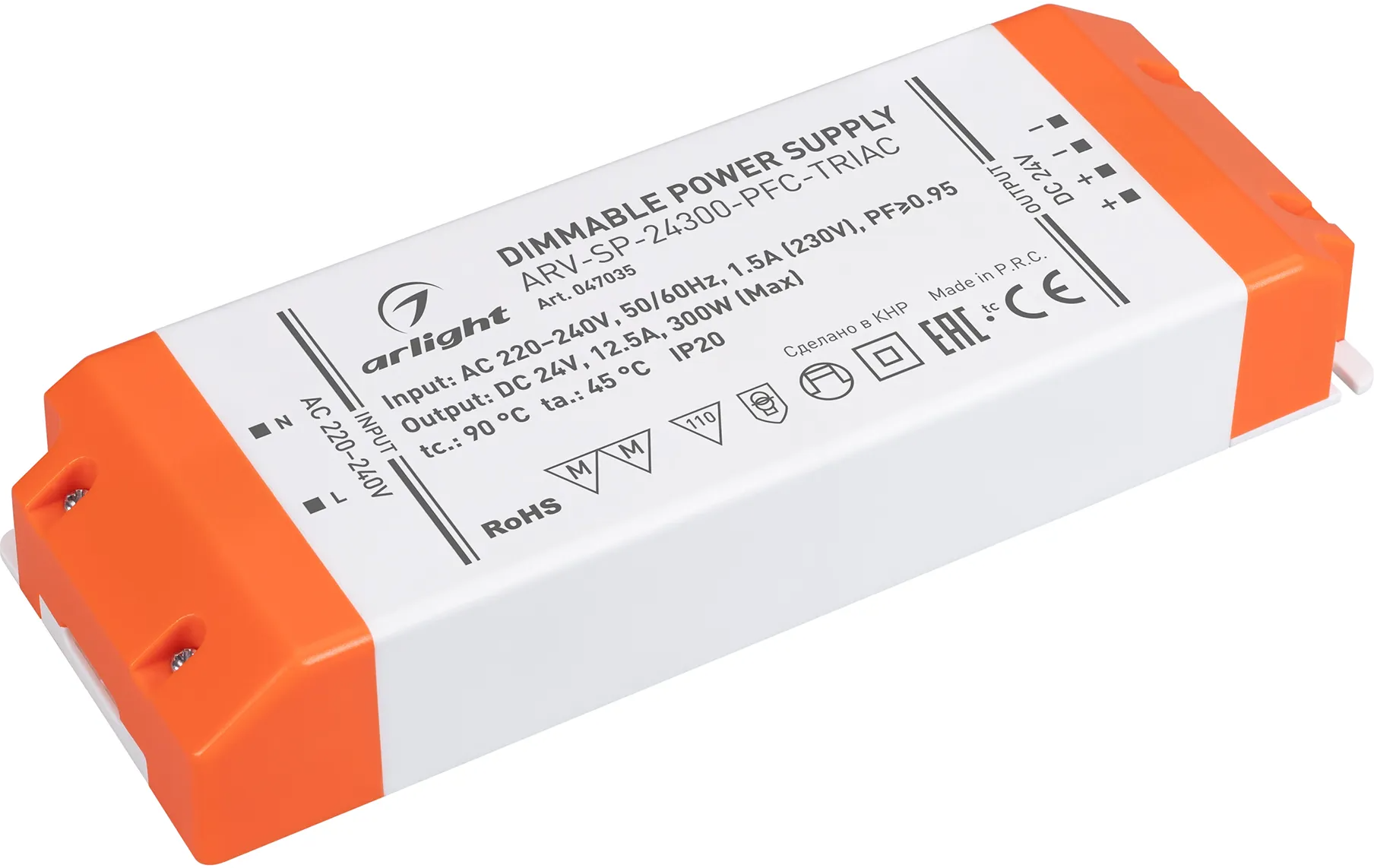 Блок питания для светильника Arlight ARV-SP-24300-PFC-TRIAC 24V 12.5A 300W / 047035