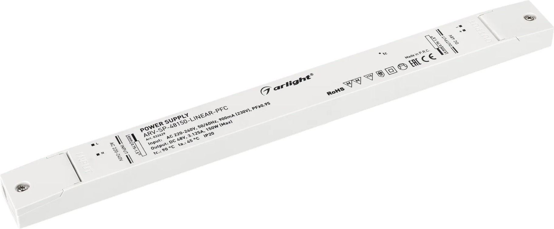 Блок питания для светильника Arlight ARV-SP-48150-LINEAR-PFC 48V 3.125A 150W / 032629