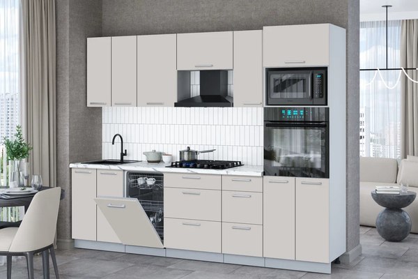 Купить Кухонный гарнитур Интерлиния Мила Gloss 2.65-ПМ3 в Гомеле