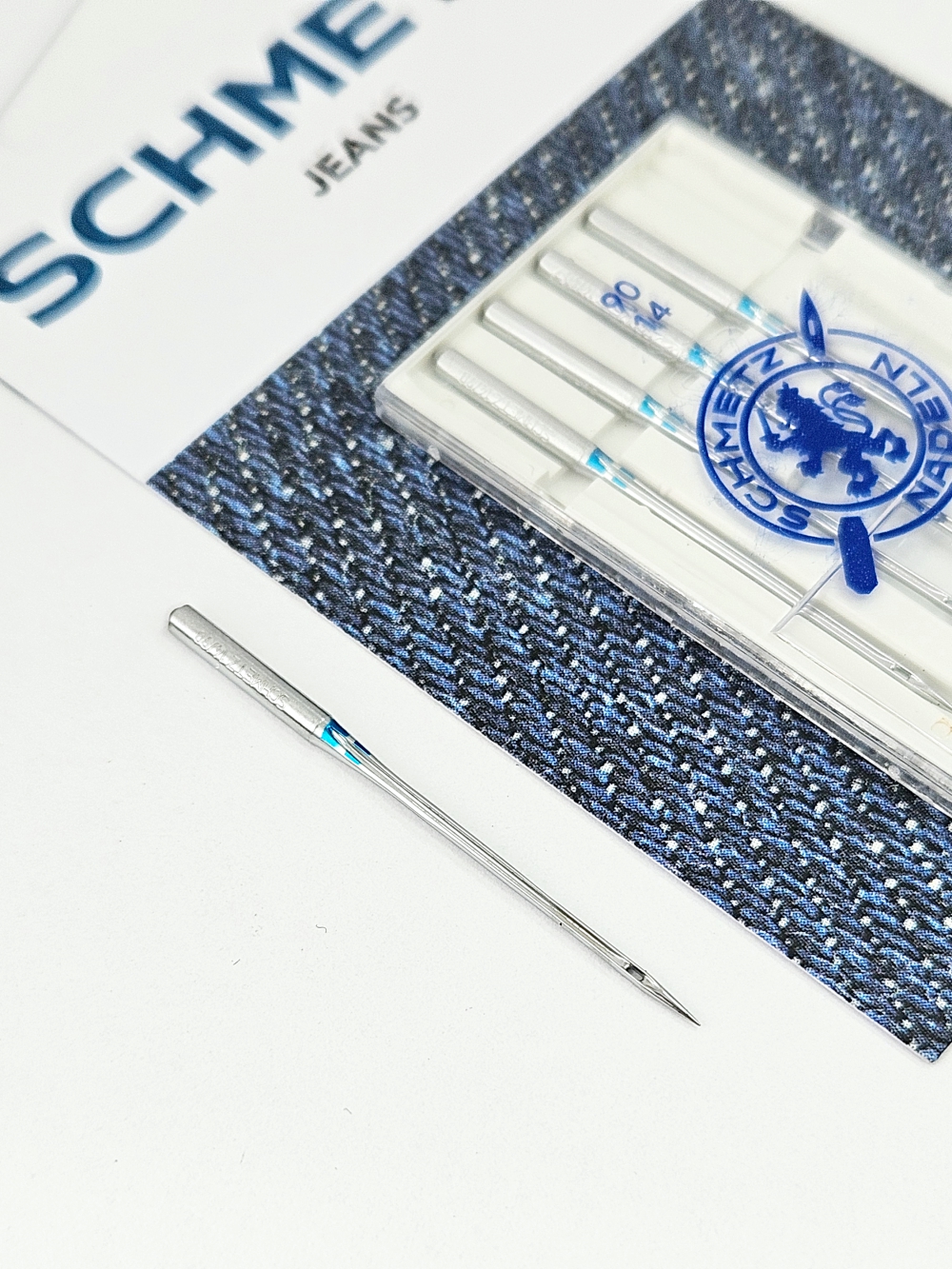 Набор игл для бытовой швейной машины Schmetz 130/705H-J Jeans NM90 (5шт) — фото 5