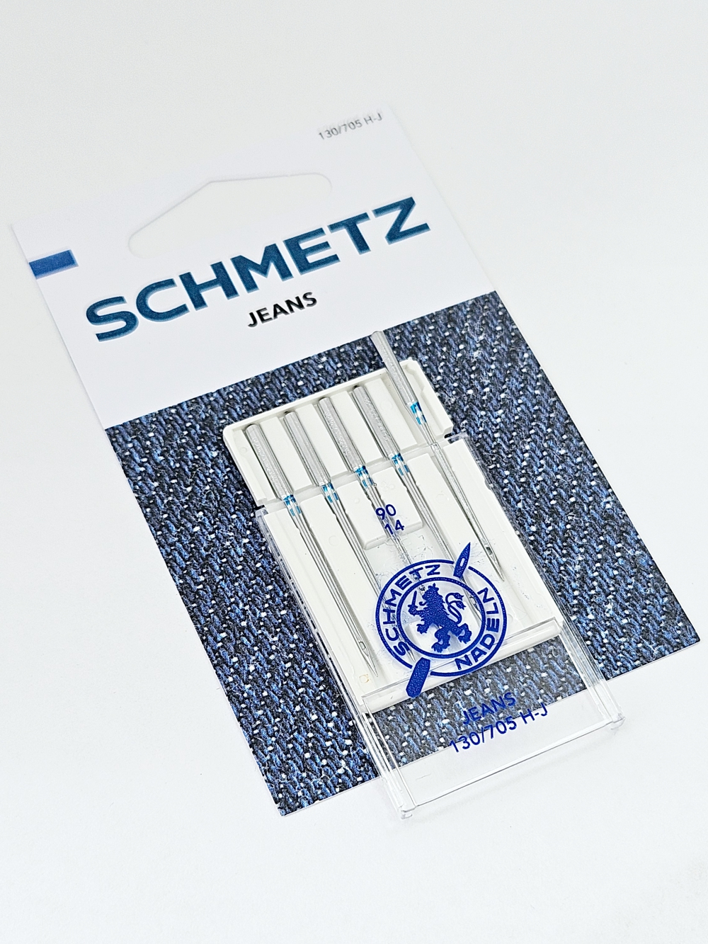 Набор игл для бытовой швейной машины Schmetz 130/705H-J Jeans NM90 (5шт) — фото 2