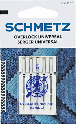 Набор игл для бытовой швейной машины Schmetz ELx705CF Overlock NM90 (5шт) - 