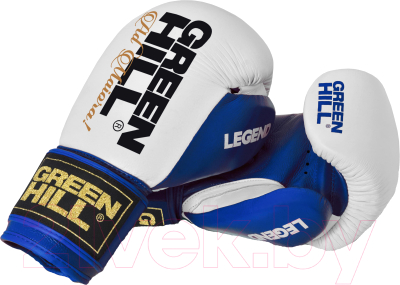 Боксерские перчатки Green Hill Legend BGL-2246 / 12oz (синий/белый)