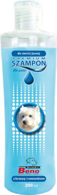 Шампунь для животных SuperBeno Premium для светлой шерсти собак (200мл)