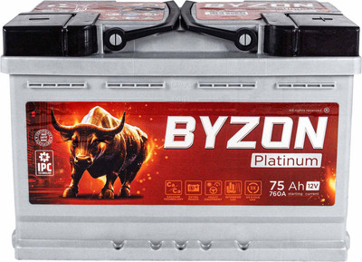 Автомобильный аккумулятор BYZON Platinum R+ / BYZ750P (75 А/ч) - 