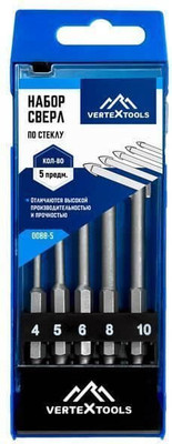 Набор сверл Vertex Tools 0088-5 (5шт) -