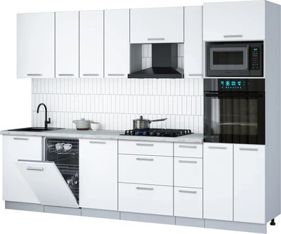 

Кухонный гарнитур, Мила Gloss 2.9-ПМ3