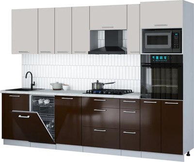 

Кухонный гарнитур, Мила Gloss 2.9-ПМ3