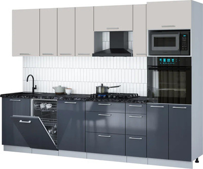 

Кухонный гарнитур, Мила Gloss 2.9-ПМ3