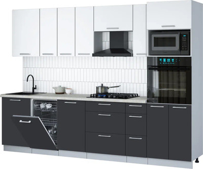 

Кухонный гарнитур, Мила Gloss 2.9-ПМ3