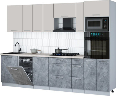 

Кухонный гарнитур, Мила Gloss 2.9-ПМ3