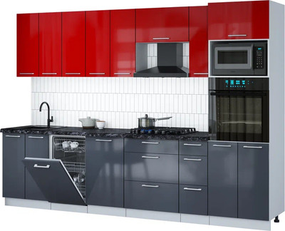 

Кухонный гарнитур, Мила Gloss 3.0-ПМ3