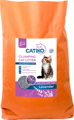 Наполнитель для туалета Catiko М Comfort (лаванда, 3.9кг) - 
