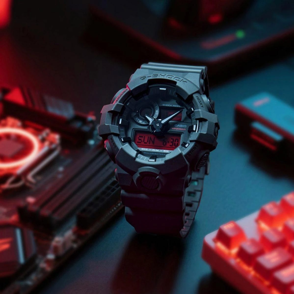 Часы наручные мужские Casio GA-700BBR-1A — фото 3