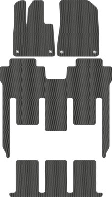 Комплект ковриков для авто Alicosta 2507_1_сер для Voyah Dreamer I минивэн + 3ряд 2021-н.в. (EVA соты, серый) - 