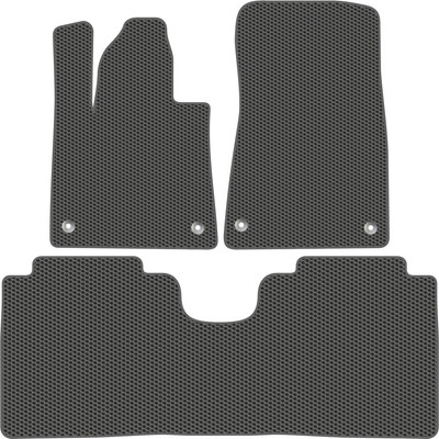 Комплект ковриков для авто Alicosta 2513_1_сер для Voyah Passion I седан + задний ряд 2023-н.в. (EVA соты, серый) - 