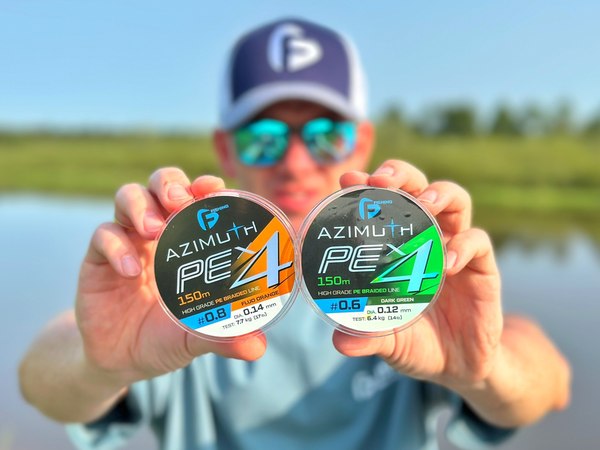 Леска плетеная F-Fishing Azimuth PE X4 150м Fluo Yellow / FAZY4-010 (0.10мм)