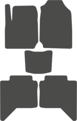 Комплект ковриков для авто Alicosta 2543_1_сер для Isuzu D-MAX III пикап/RG 2021-н.в. (EVA соты, серый) - 
