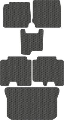 Комплект ковриков для авто Alicosta 2545_1_сер для Isuzu MU-X III SUV +3 ряд 2021-н.в. (EVA соты, серый) - 