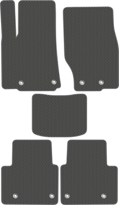 Комплект ковриков для авто Alicosta 2553_1_сер для Jeep Grand Cherokee V SUV/Short 5мест 2021-н.в. (EVA соты, серый) - 
