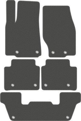 Комплект ковриков для авто Alicosta 2555_1_сер д/Jeep Grand Cherokee V SUV/WL 6мест +3ряд 2021-н.в. (EVA соты, серый) - 