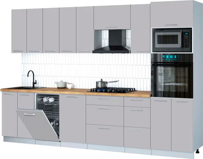 

Кухонный гарнитур, Мила Gloss 3.1-ПМ3