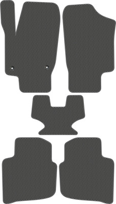 Комплект ковриков для авто Alicosta 1523_1_сер для Volkswagen Jetta VA3 I седан 2019-н.в. (EVA соты, серый) - 