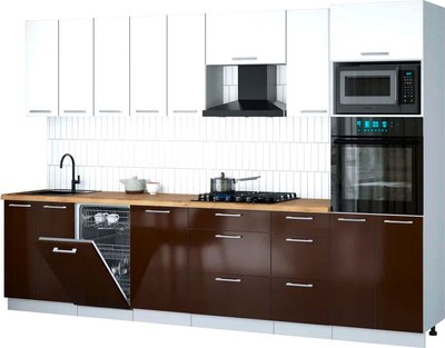 

Кухонный гарнитур, Мила Gloss 3.1-ПМ3