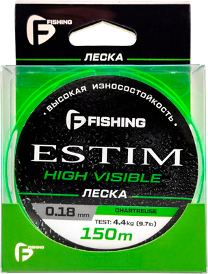 Леска монофильная F-Fishing Estim Neon 150м / FENC-018 (0.18мм) -