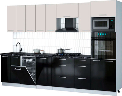 

Кухонный гарнитур, Мила Gloss 3.1-ПМ3