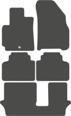 Комплект ковриков для авто Alicosta 2615_1_сер для Chevrolet Orlando II минивэн +3 ряд 2018-2023 (EVA соты, серый) - 
