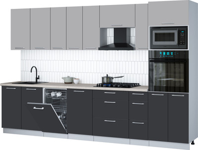 

Кухонный гарнитур, Мила Gloss 3.2-ПМ3