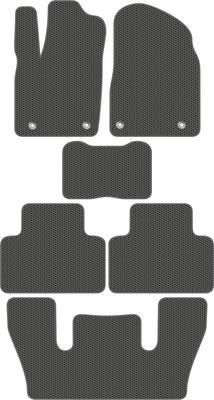 Комплект ковриков для авто Alicosta 2646_1_сер для Dodge DURANGO III SUV +3ряд 2011-н.в. (EVA соты, серый) - 