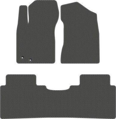 Комплект ковриков для авто Alicosta 2648_1_сер для Dongfeng DF6 I пикап 2022-н.в. (EVA соты, серый) - 